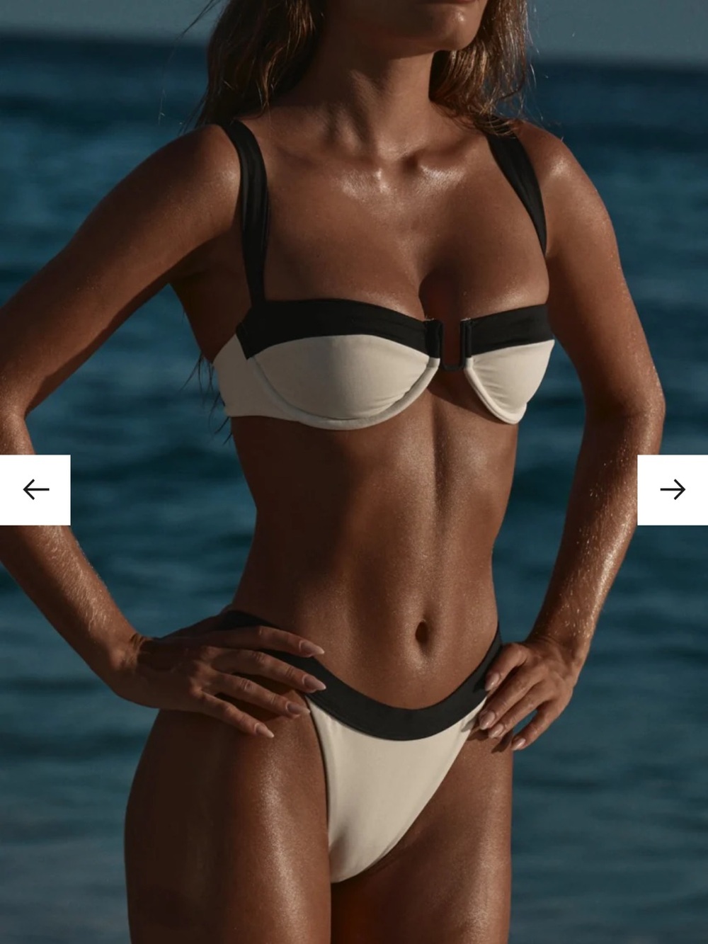 Monday Swimwear Cala Roja Top - Ivory/Black × 1
Ivory/Black / M